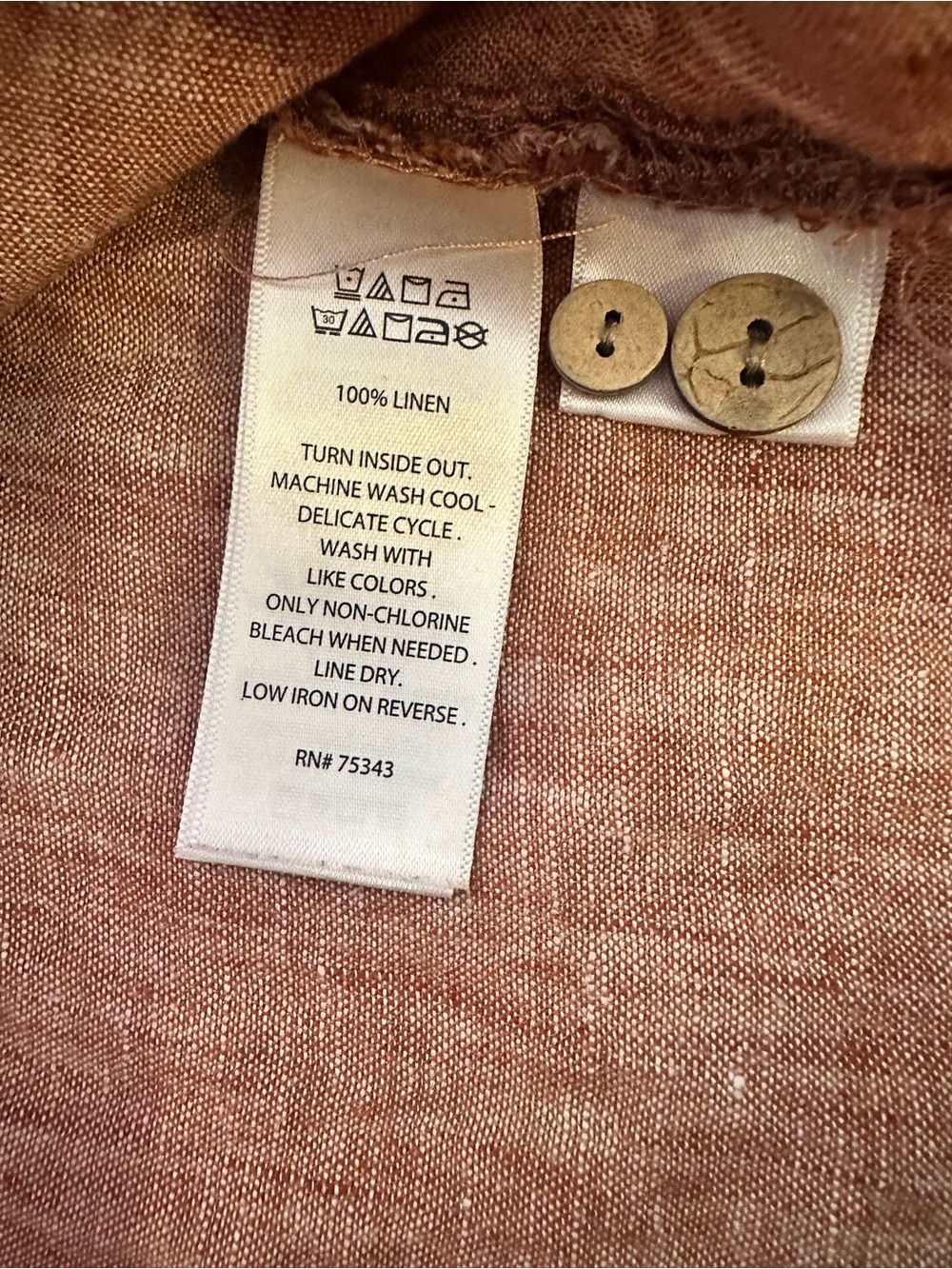 Sigrid Olsen 100% Linen Dusty Rose Popover Shirt Size M - Picture 3 of 8